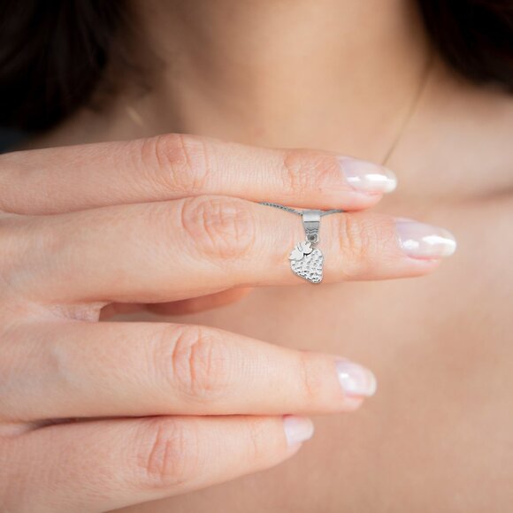 925 Sterling Silver Strawberry Pendant – Minimalist Jewelry, Gift for Her - Picture 2 of 5